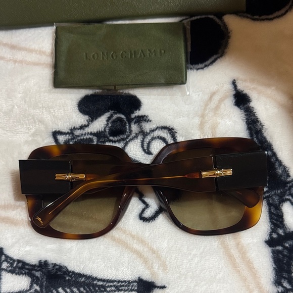 NWT Longchamp Brown Women Sunglasses With Collapsable Case & Cloth - Picture 3 of 8